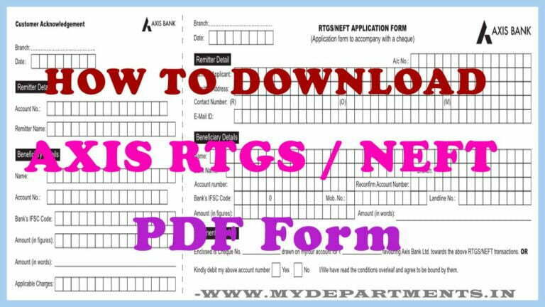 Axis Bank Rtgs Form Pdf Download Axis Bank Neft Form Download 7355